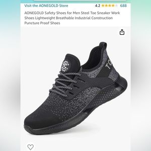 Lightweight steel toe sneakers